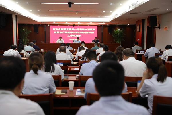 省恒峰g22集团党委第一专项巡察组巡察徽盐地产集团等三家公司招标采购事情发动会召开